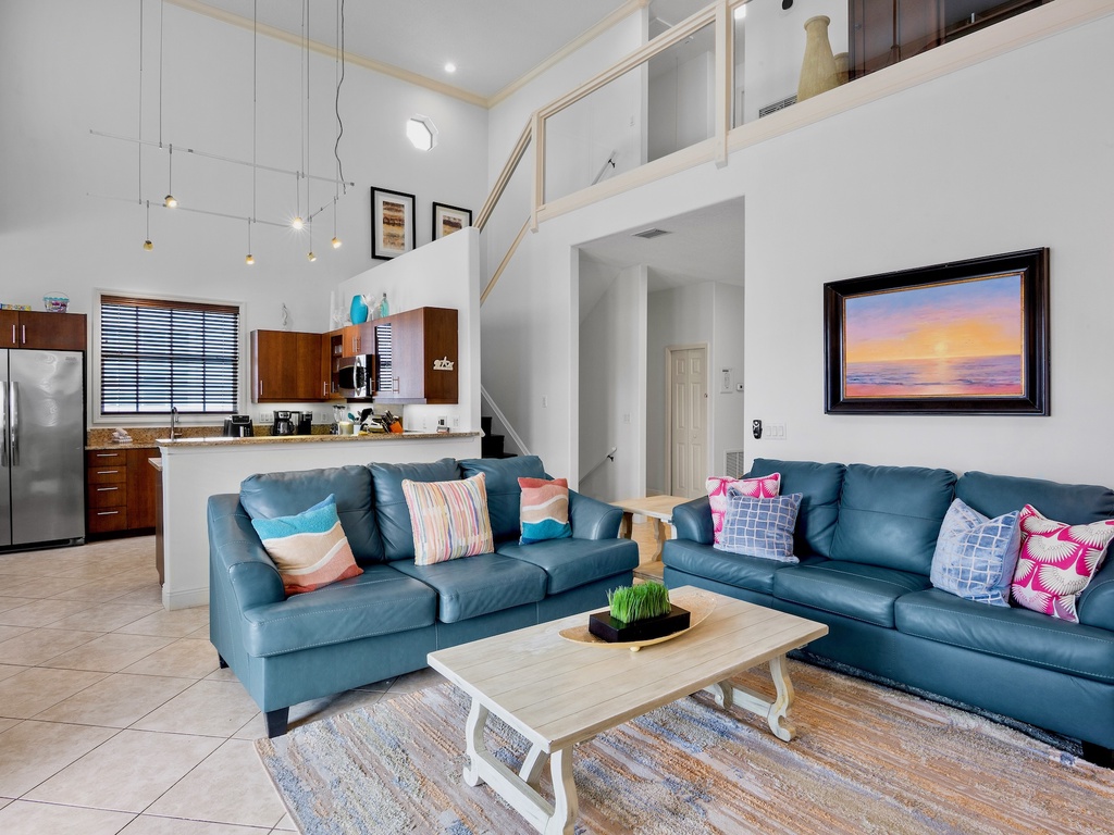 Inviting seating area with natural light