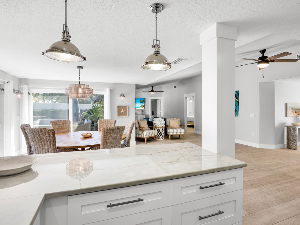 Spacious kitchen with appliances