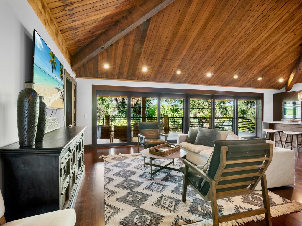 Spacious Living Area with TV