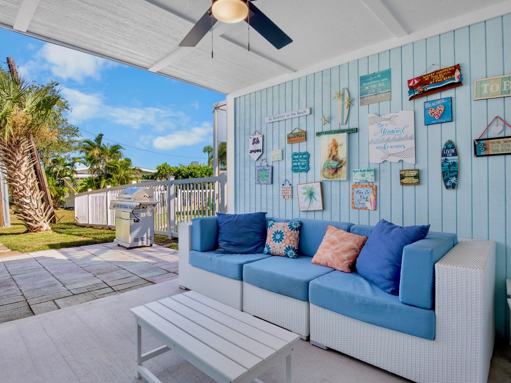 Comfortable outdoor lounge area