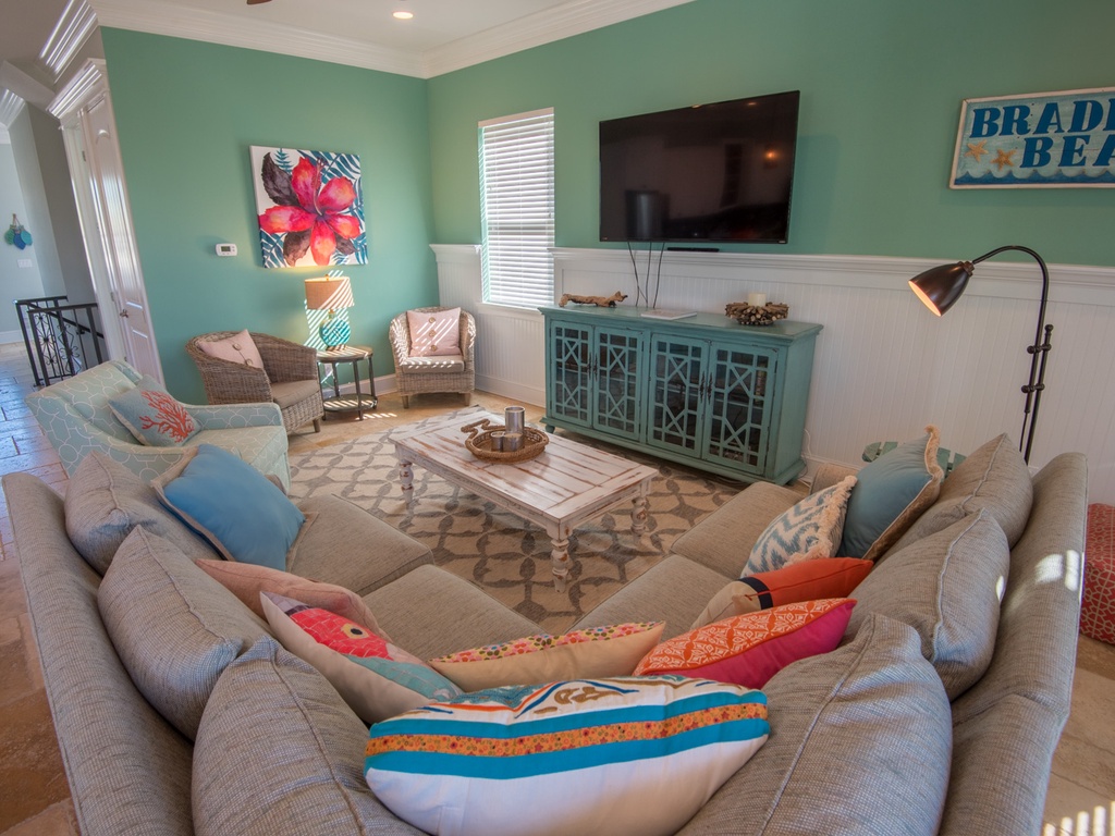 Living Area with Flat Screen TV