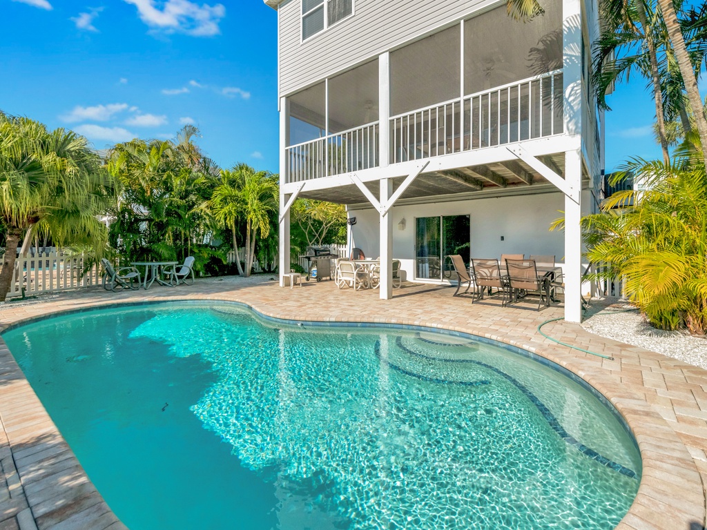 Private Pool with Covered Outdoor Seating