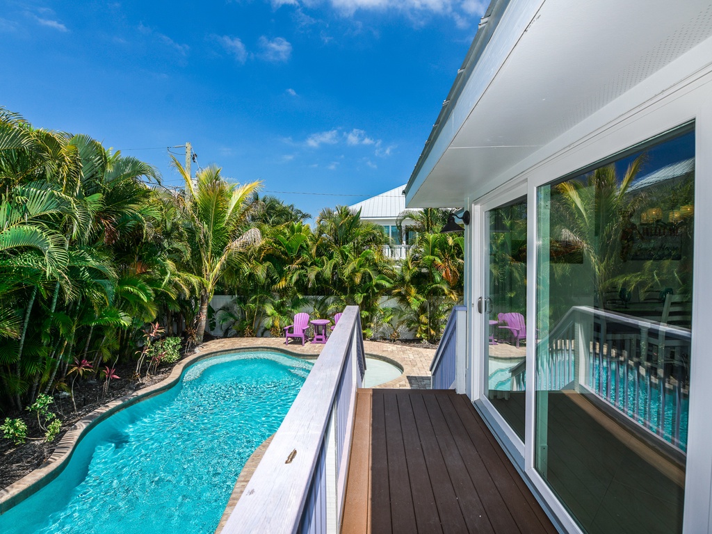 Back deck to Pool Area