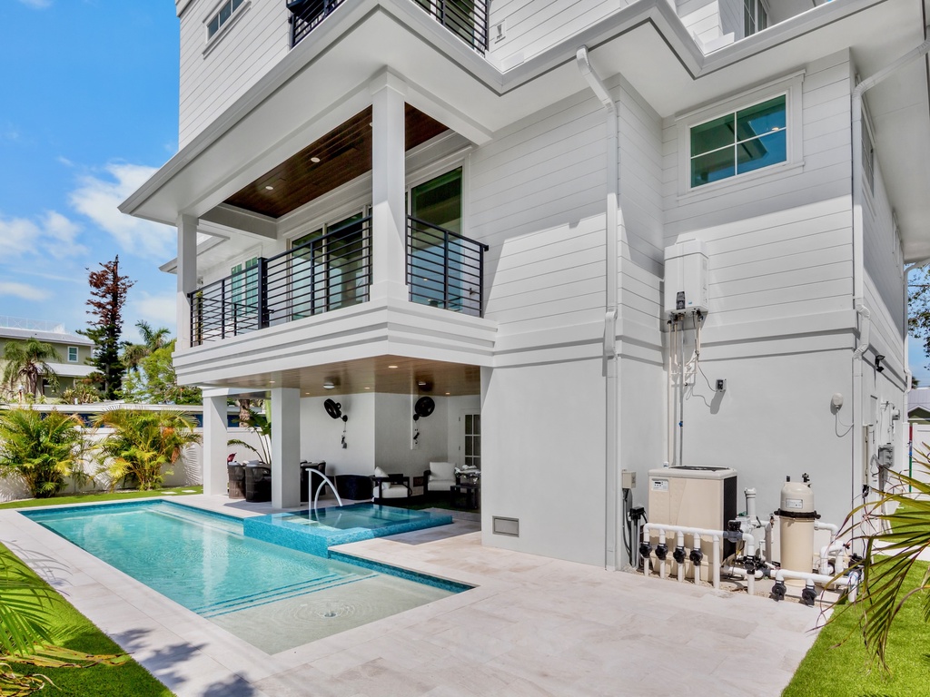Private Pool and Spa with Outdoor Lounge Area