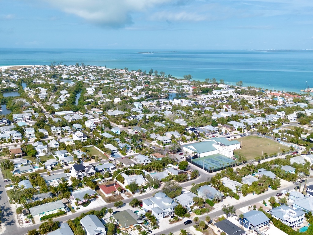 Aerial view of the property