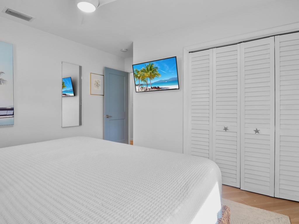 Second Bedroom, King bed and TV