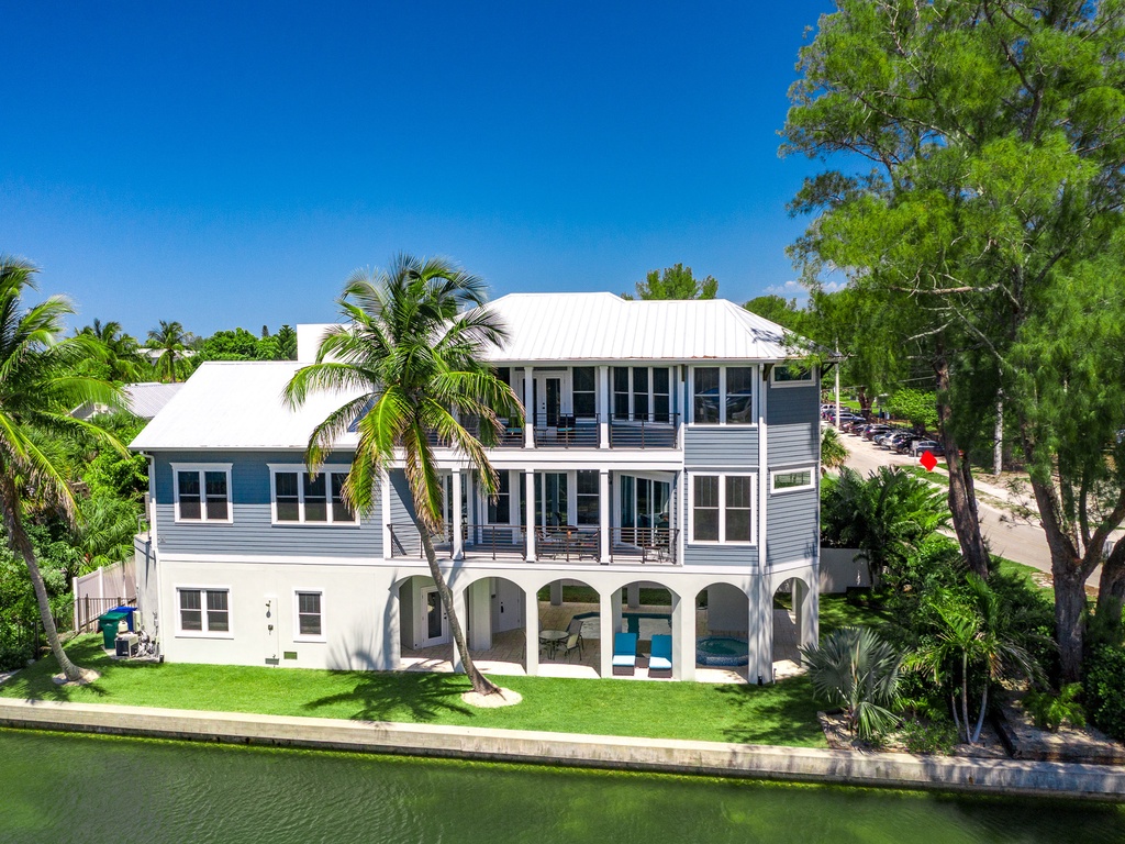 Canal-front home with water views