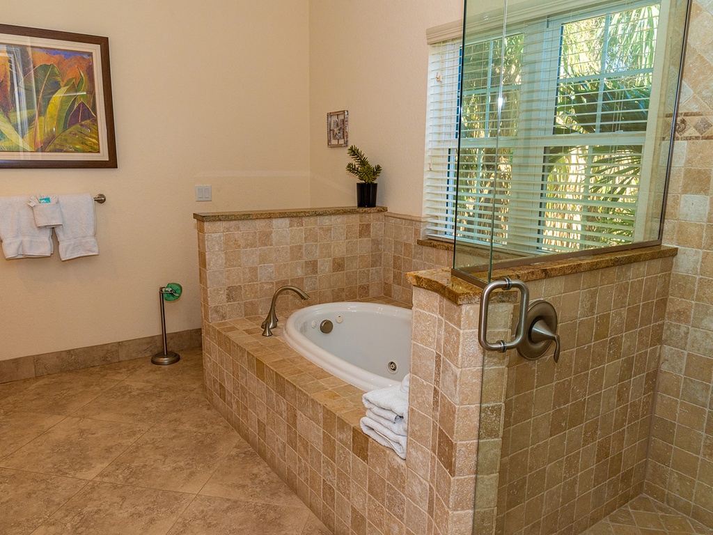 Master soaking tub