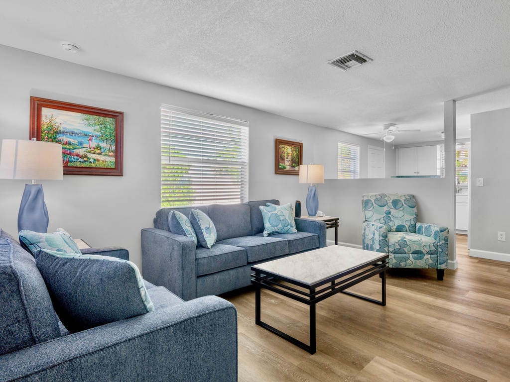 Cozy living room with plush seating