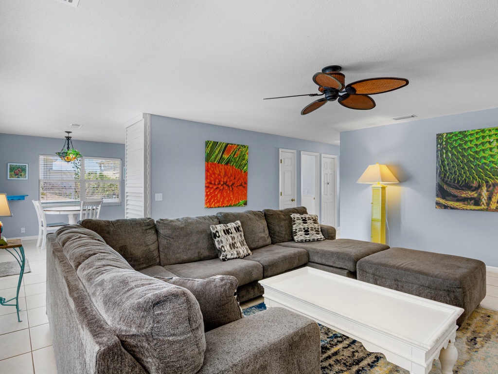 Open living room for family time