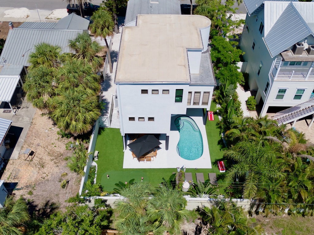 Poolside retreat at the house