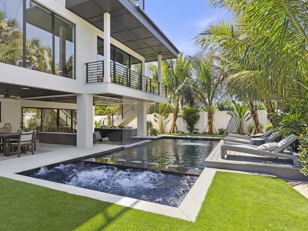Private Pool and Spa with Outdoor Lounge Area