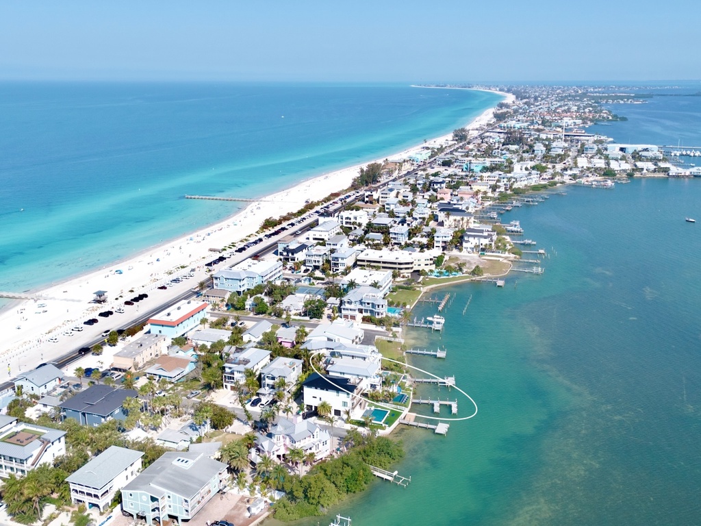 Aerial View - Beach to Bay by AMI Locals