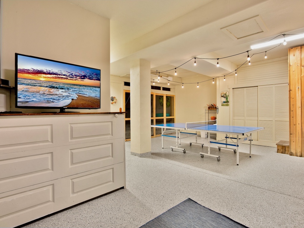 Ping Pong table and TV