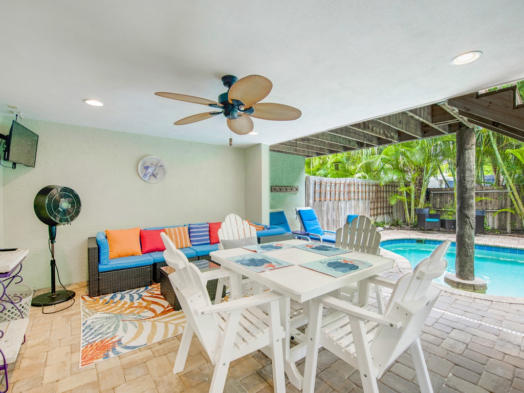 Loungers Beside the Pool