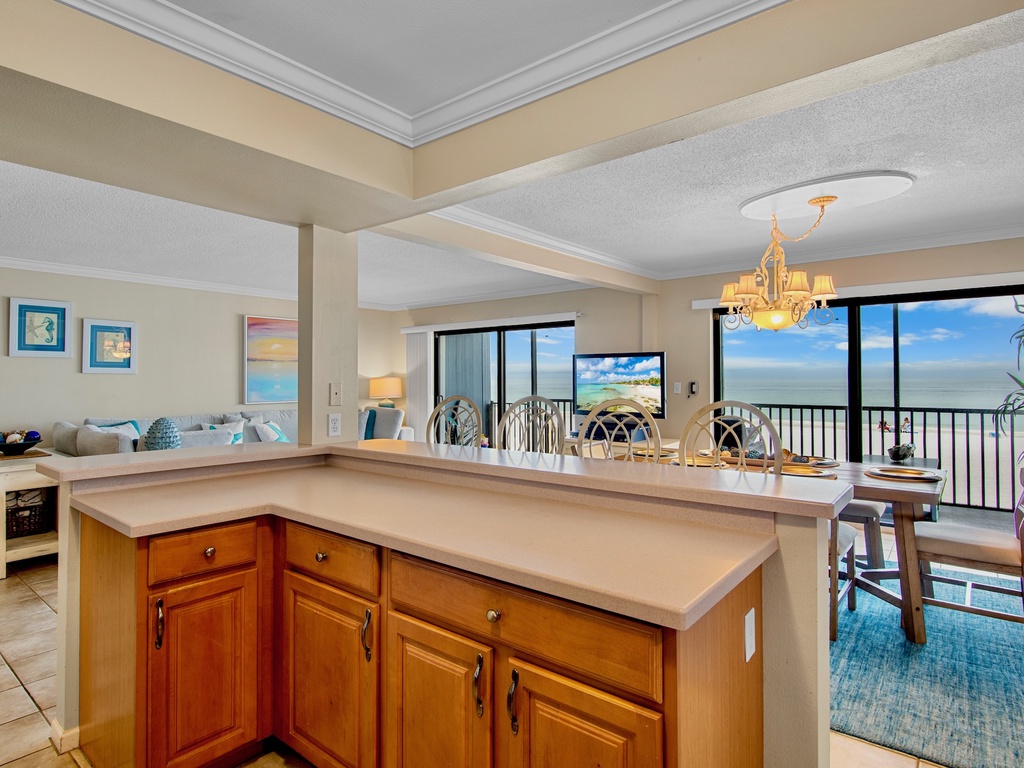 Bright kitchen with cooking essentials