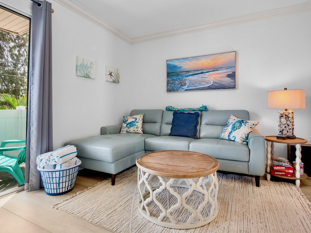 Living area with plush seating