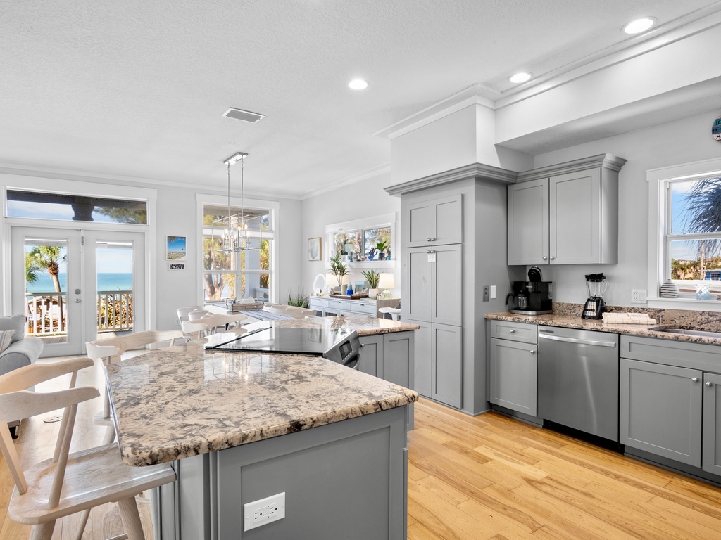 Fully equipped modern kitchen