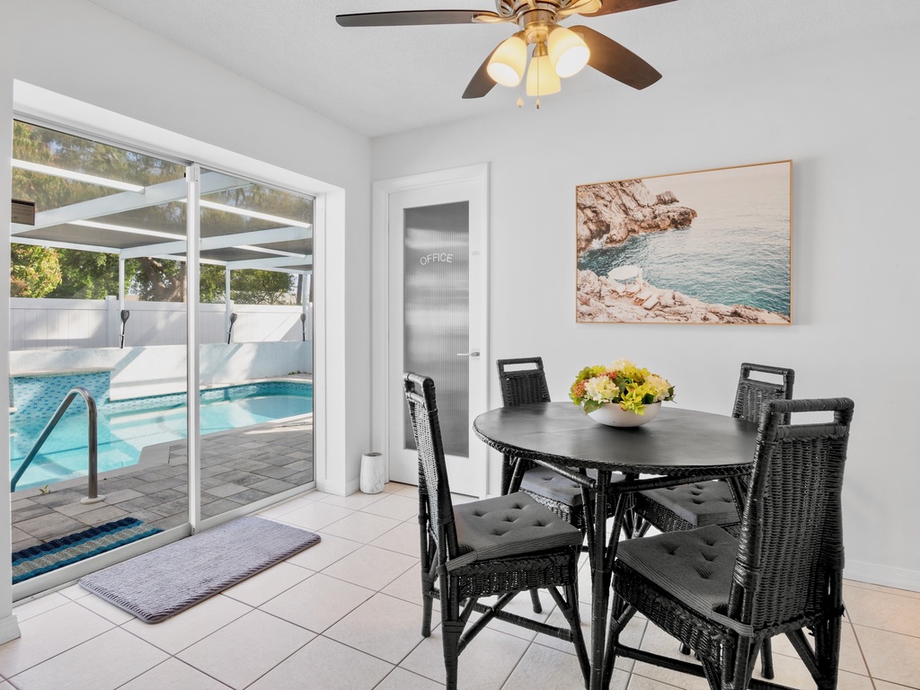 Second Indoor Dining Space Next to the Pool