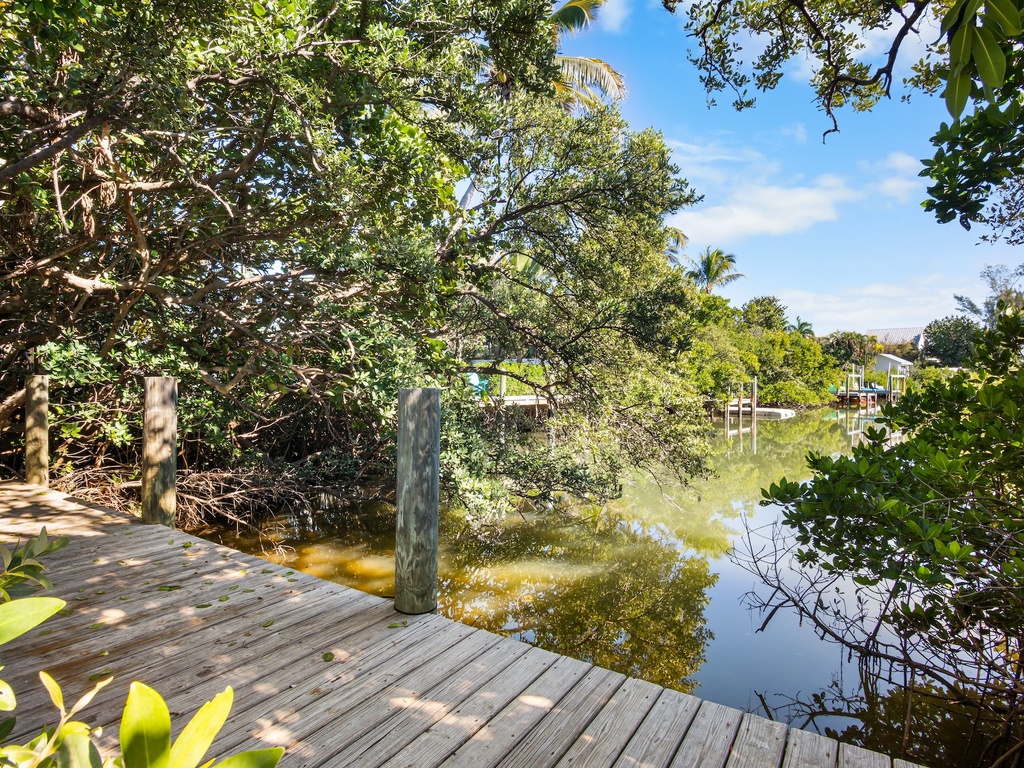 Canal front home with dock