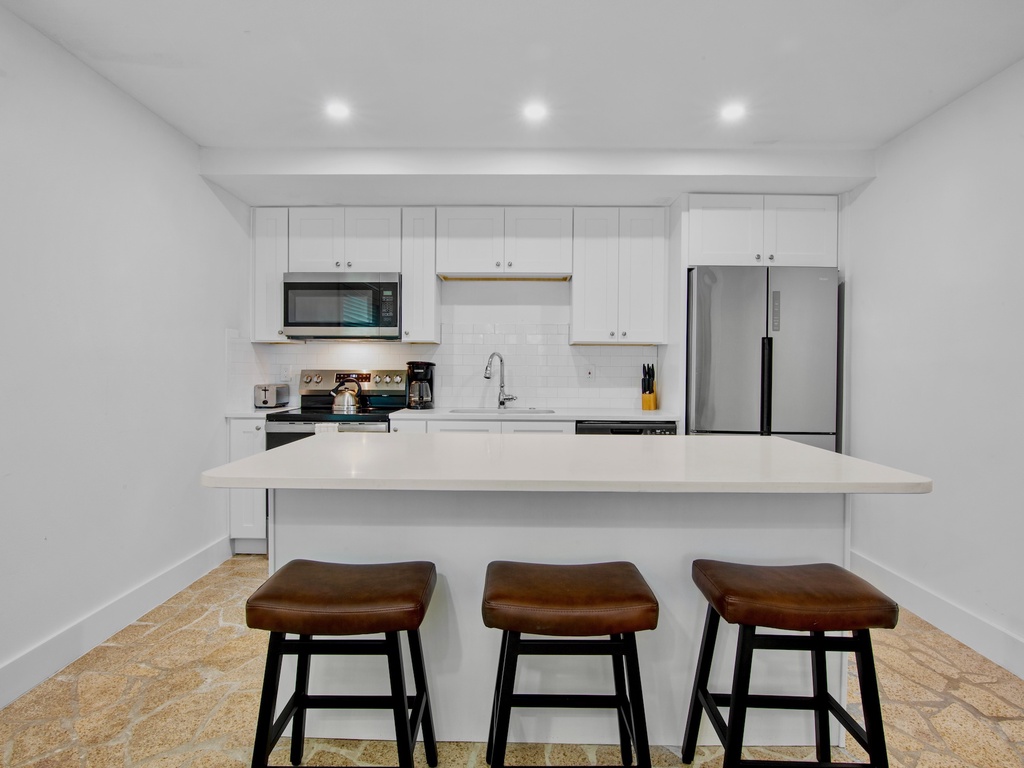 Kitchen island with bar seating