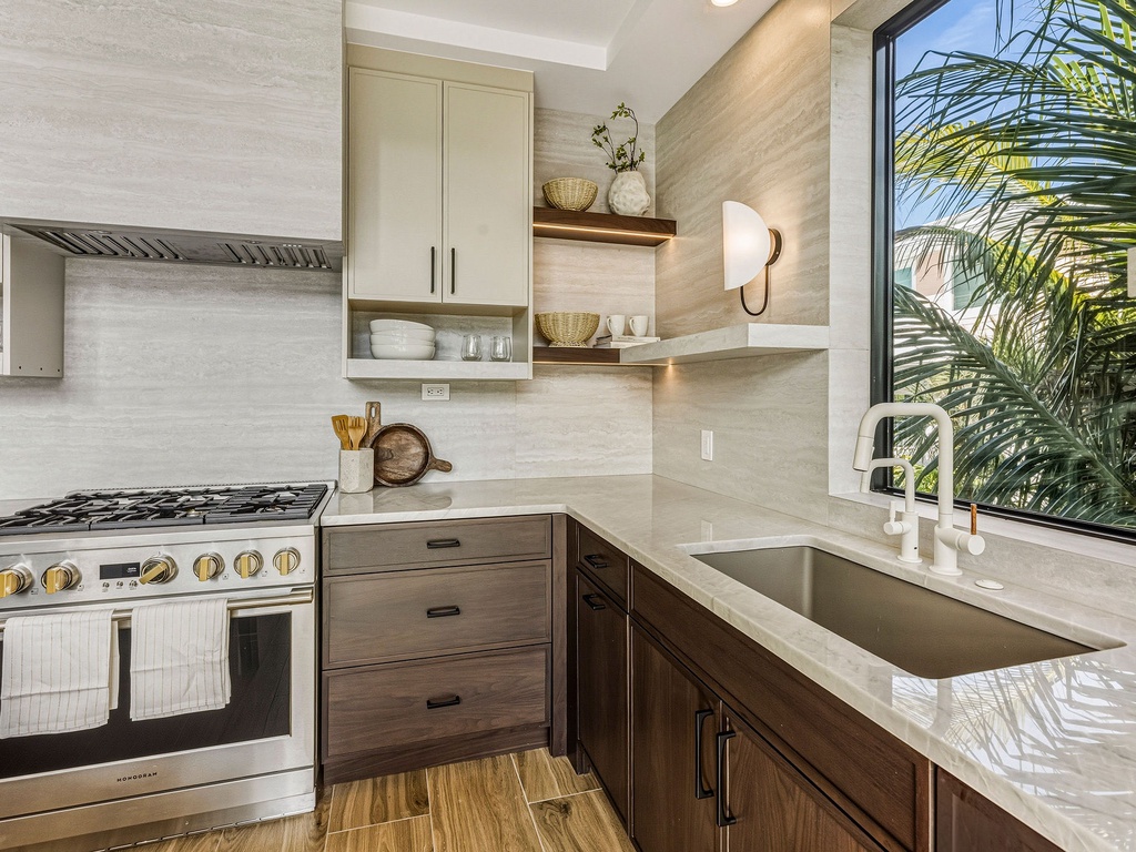 Bright kitchen with ample storage