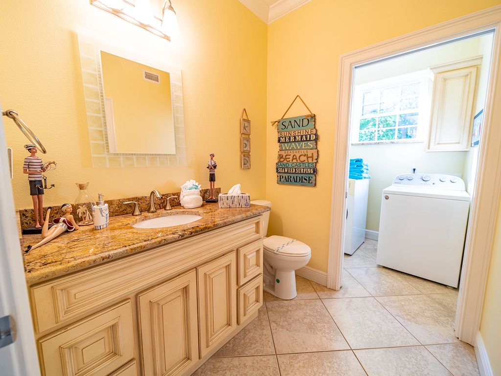 Half Bathroom and Laundry Room - Second Floor