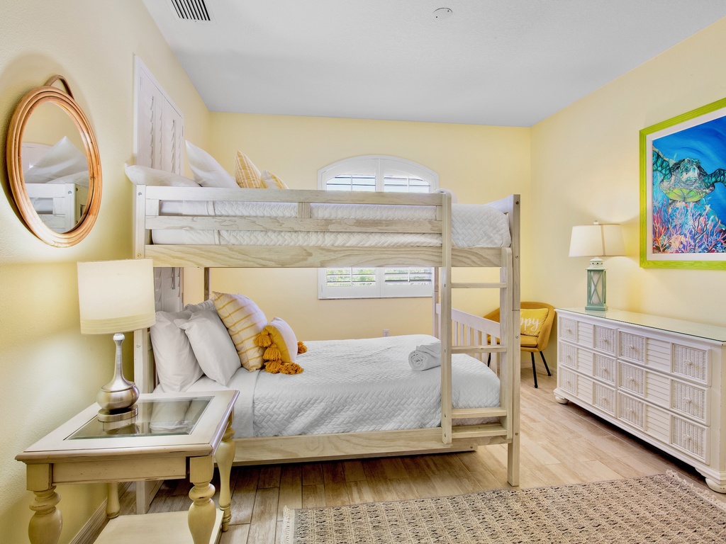 Third Bedroom, Full over full bunk bed