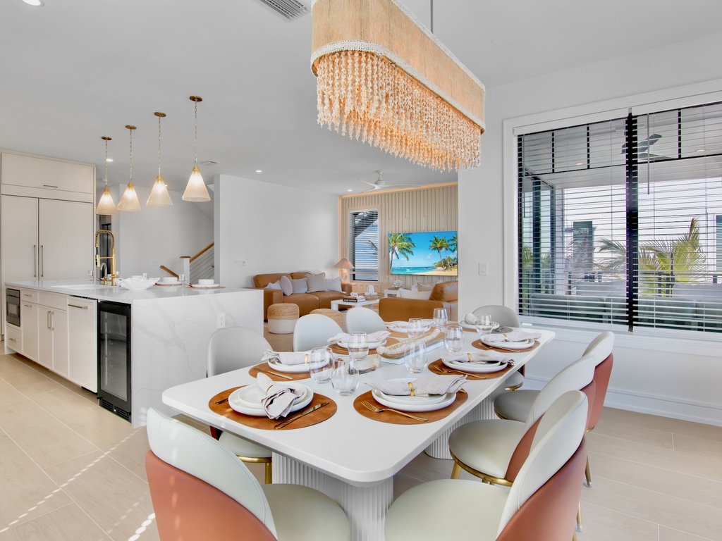 Elegant dining table for eight