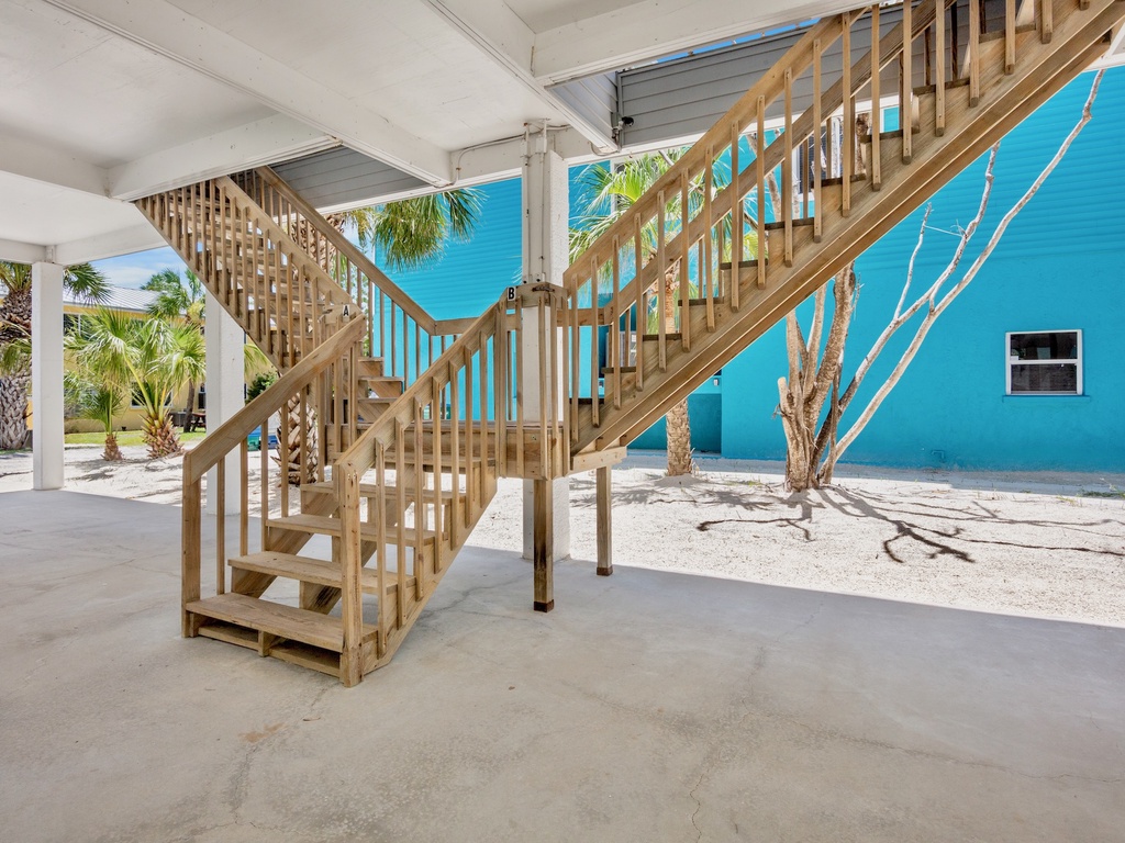 Stairs leading to upper levels