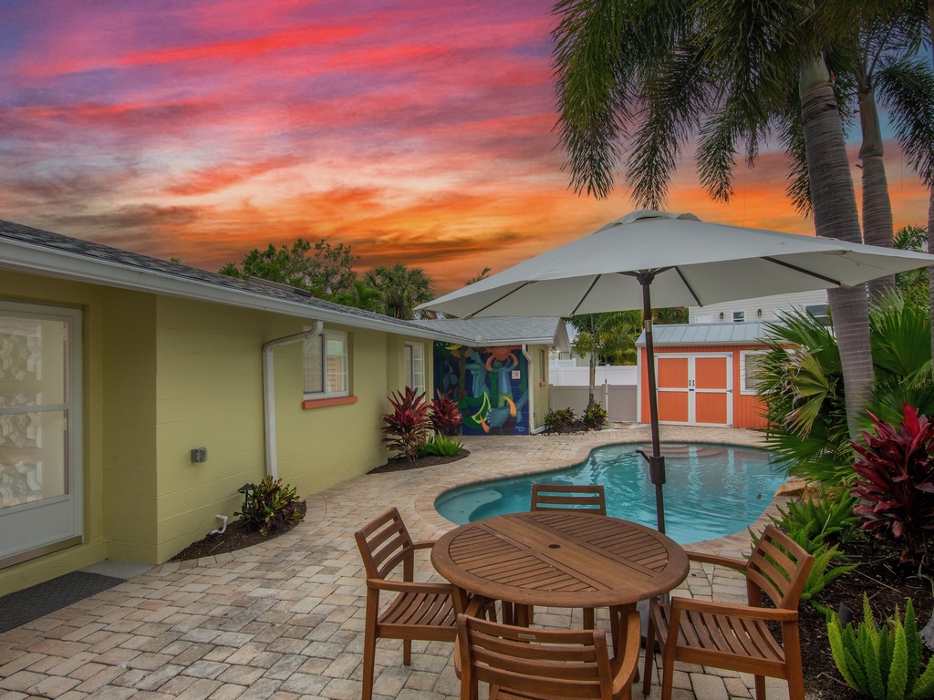 Shared Pool with Outdoor Dining Area