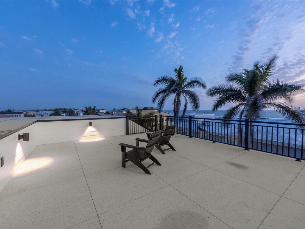 Rooftop Deck at twilight