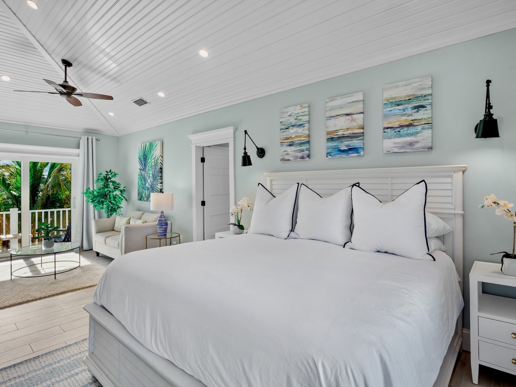 Primary Bedroom, King with Balcony Access