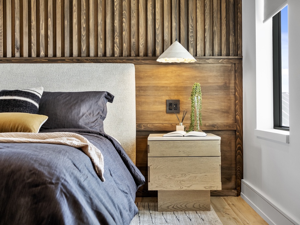 Bedside table with lighting
