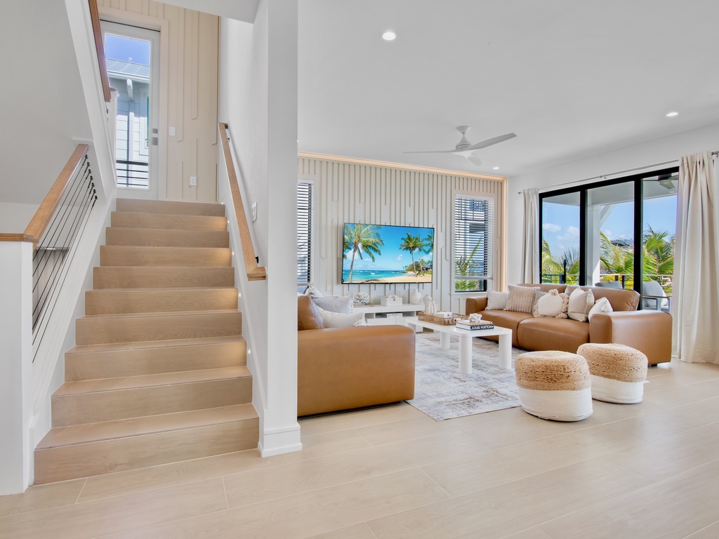 Stylish living area with plush seating