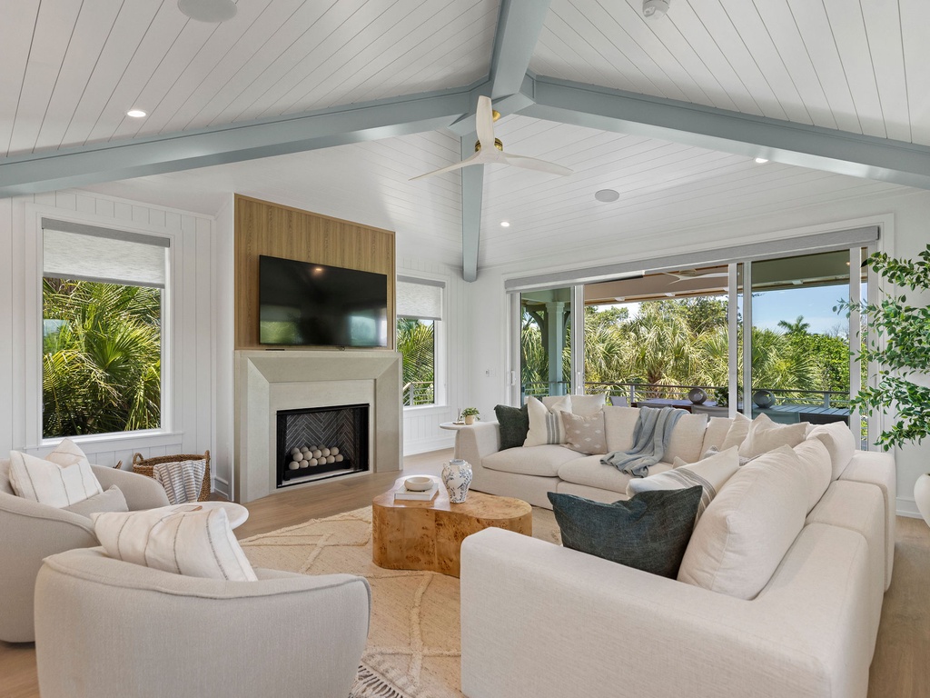 Living Room with Plush Seating and TV