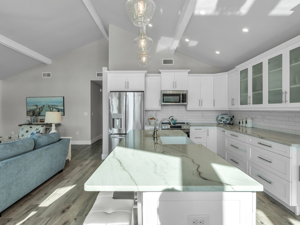 Kitchen island with spacious countertop