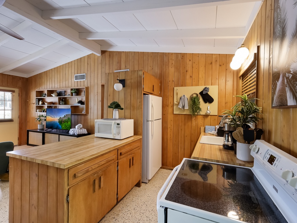 Bright kitchen with cooking essentials