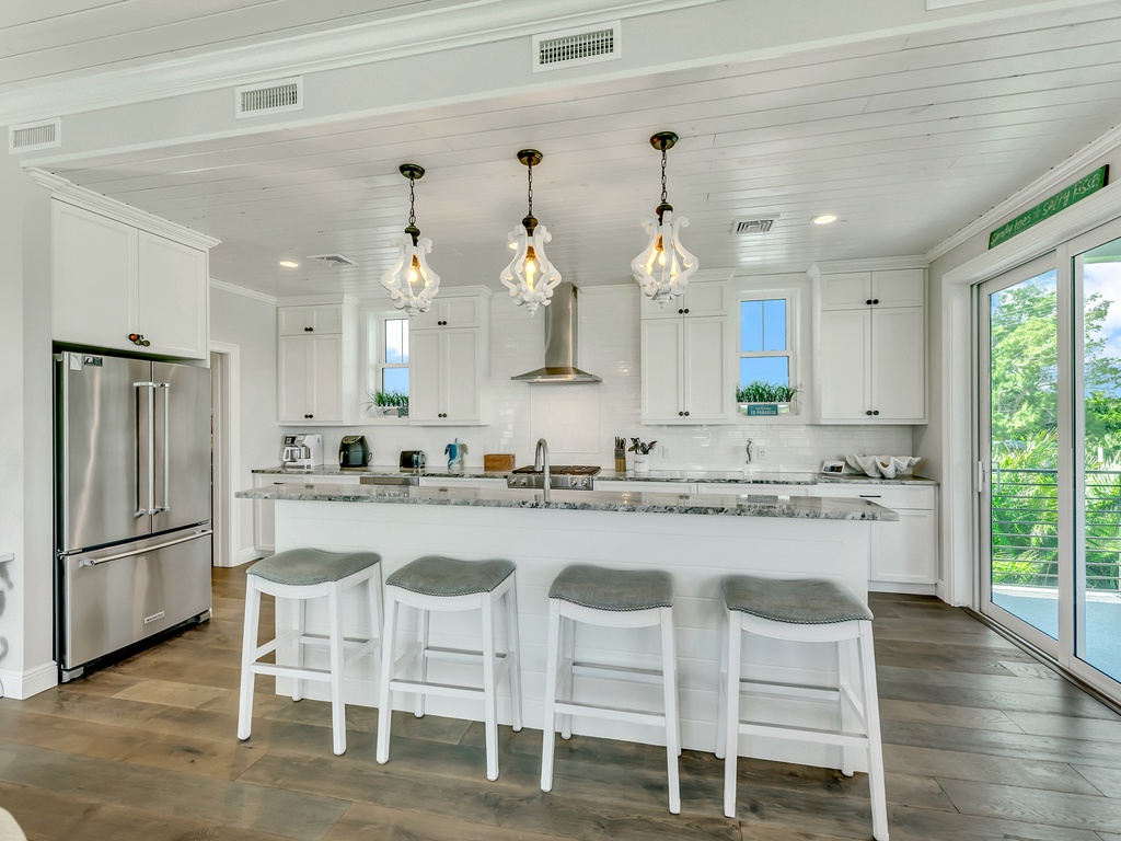 Large kitchen island with seating