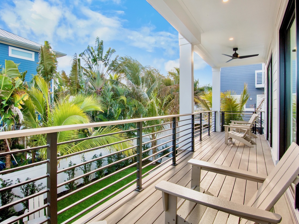 Private balcony with chairs