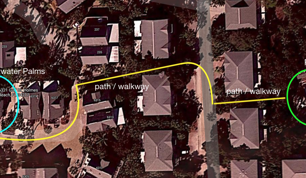 Saltwater Palms - Map to the pool - AMI Locals