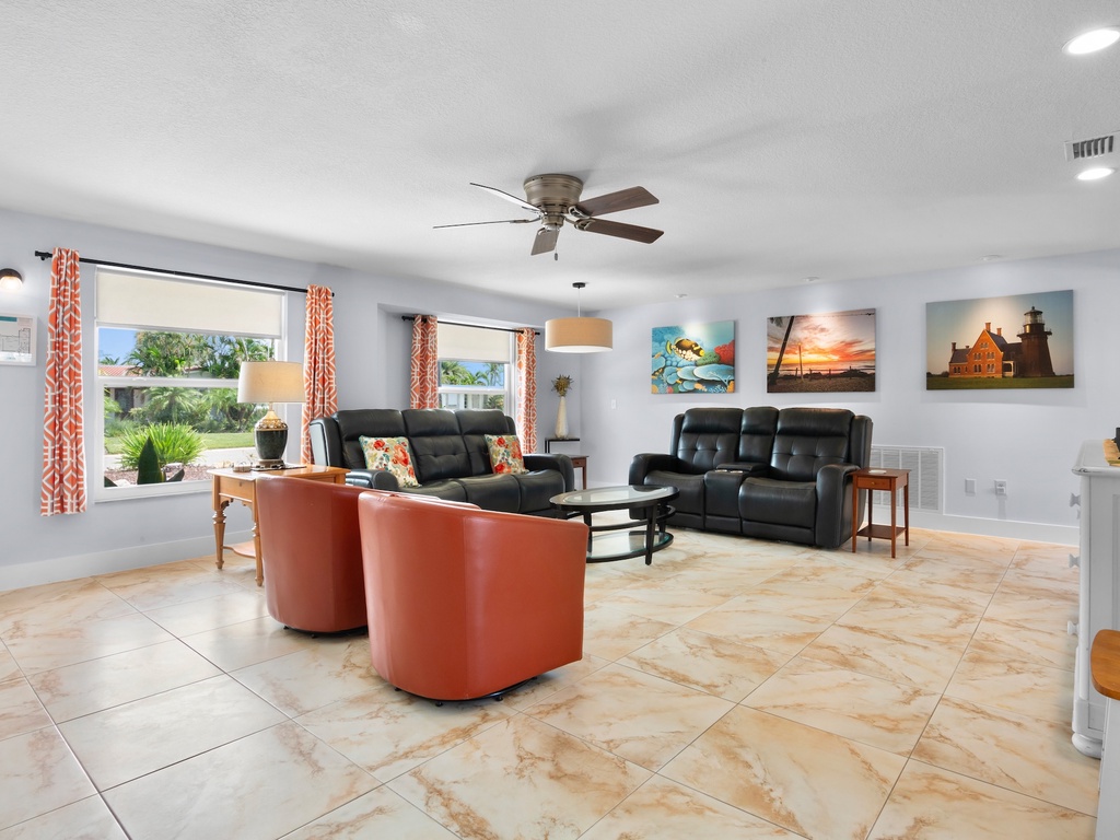 Living space with smart TV