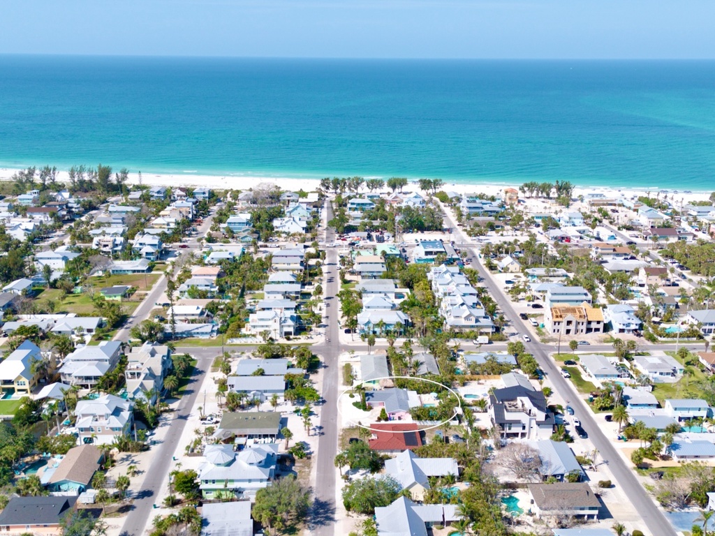 High view of location near the beach