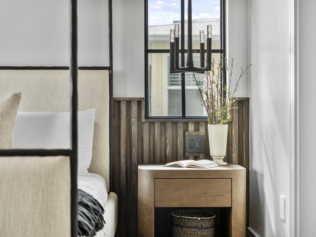 Bedside table with lighting