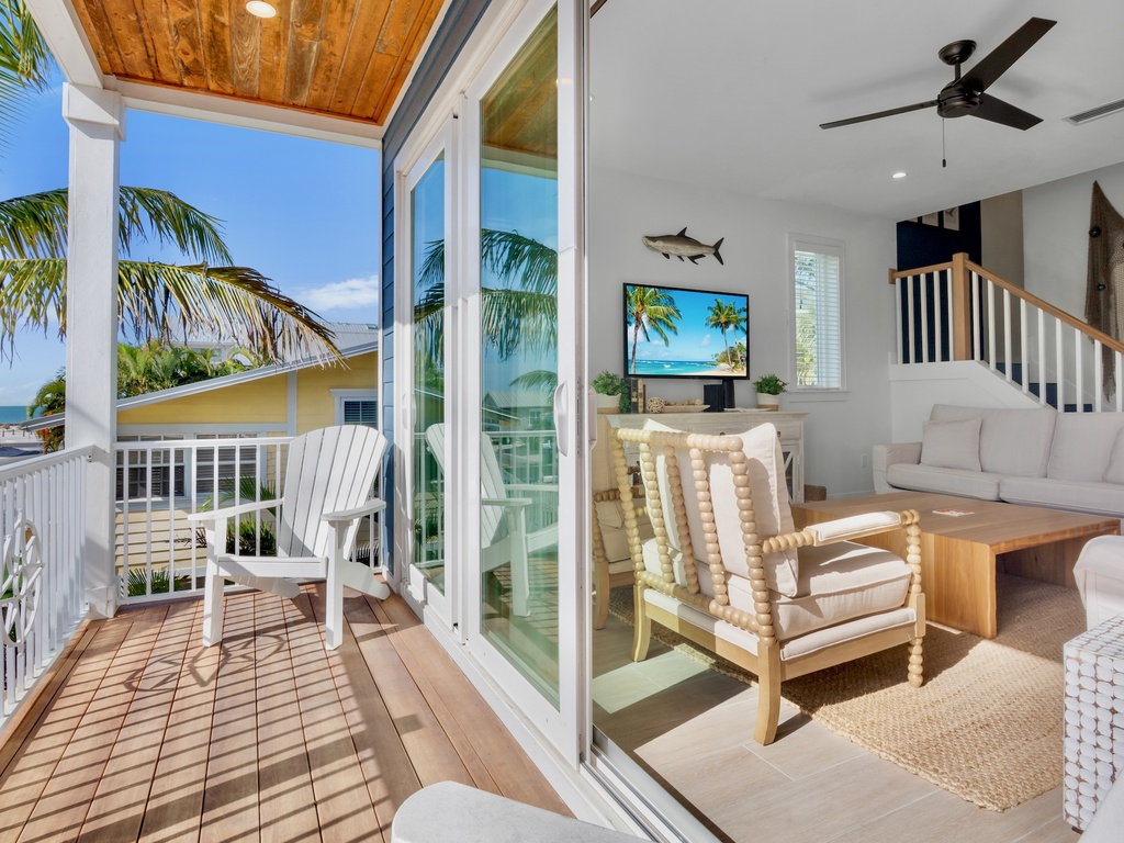 Living area with private balcony