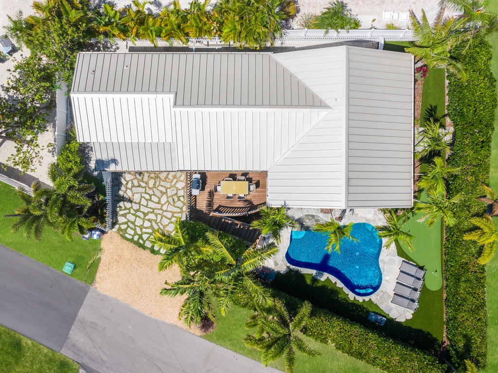 High view of location near the beach