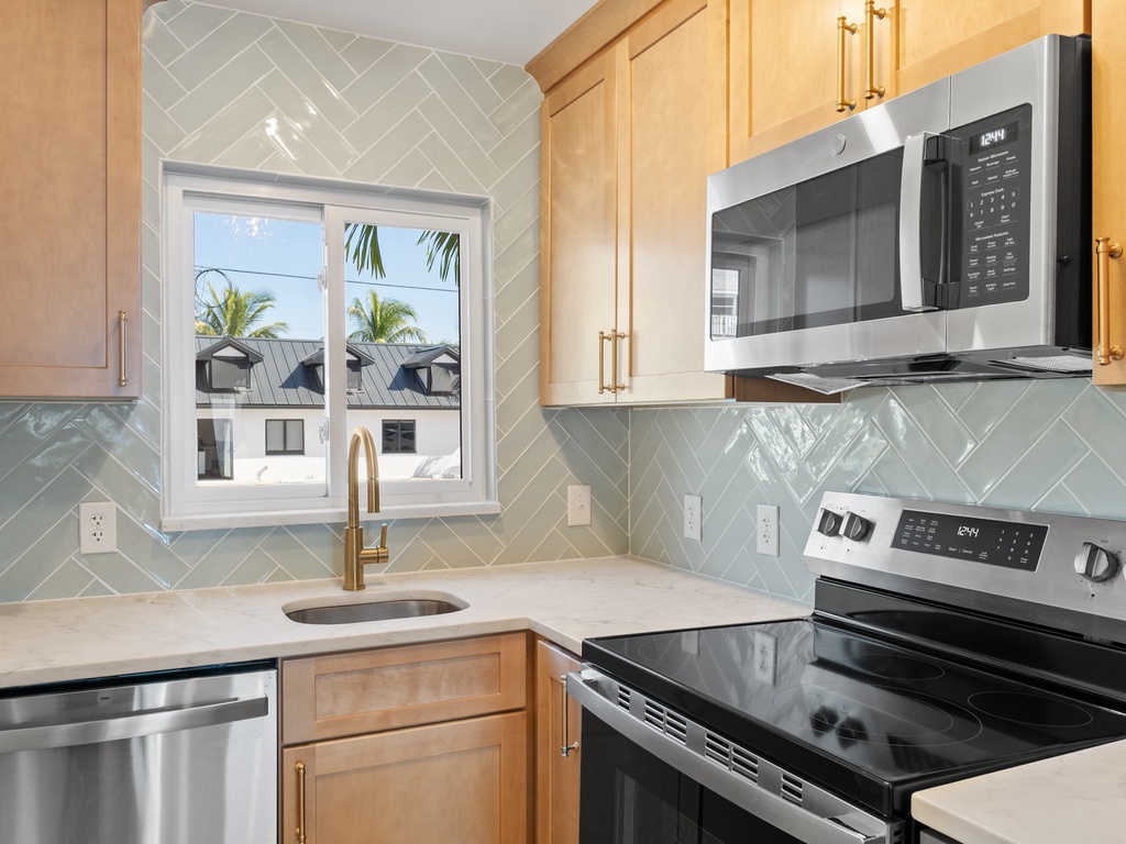 Modern kitchen with all appliances