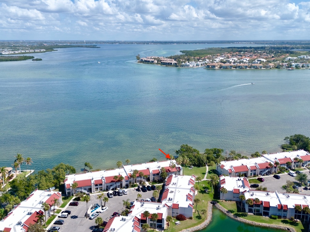 Aerial view of Beach and Bay Getaway by Anna Maria Vacations