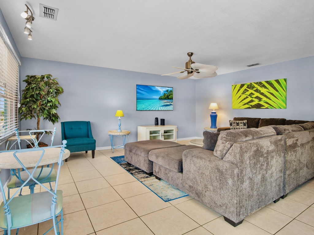 Open living room for family time