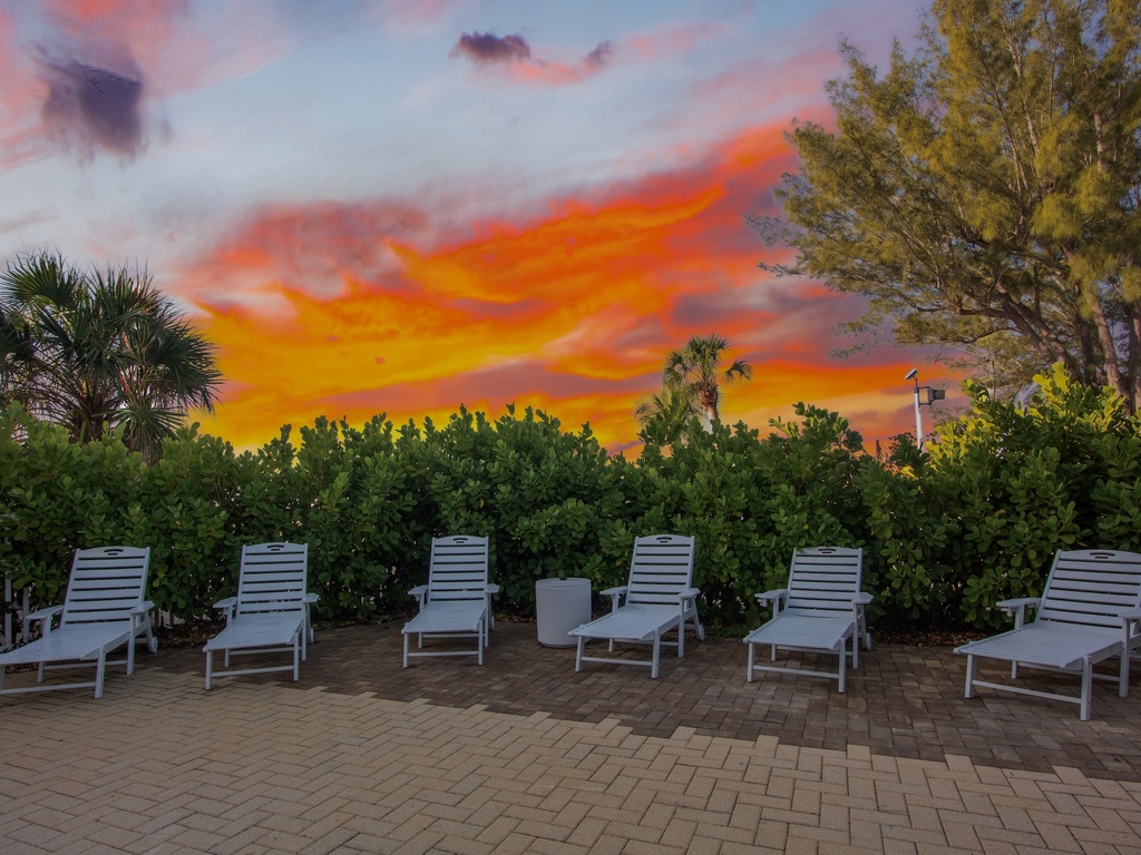Private patio and lounge area.